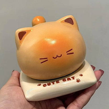 Cartoon Cat  Ramen Bowl Set, Cute Coffee Cup Plate, Kitchen Utensils Fruit Plate Ceramic Seasoning Jar, Home Decor Tissue Box